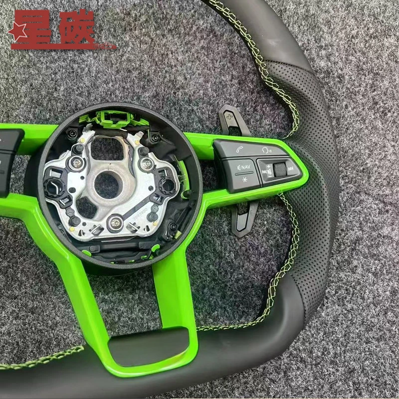 For Audi R8 Flat-Bottom Sports Leather Steering Wheel Assembly (Green Personalized Model)
For Audi R8 Flat-Bottom Sports Leather Steering Wheel Assembly (Green Personalized Model)