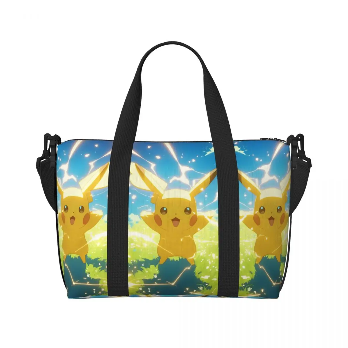 Custom P-Pikachus Cute Printed Grocery Tote Shopping Bags Women Large Capacity Thunderbolt Gym Beach Travel Bags
Custom P-Pikachus Cute Printed Grocery Tote Shopping Bags Women Large Capacity Thunderbolt Gym Beach Travel Bags