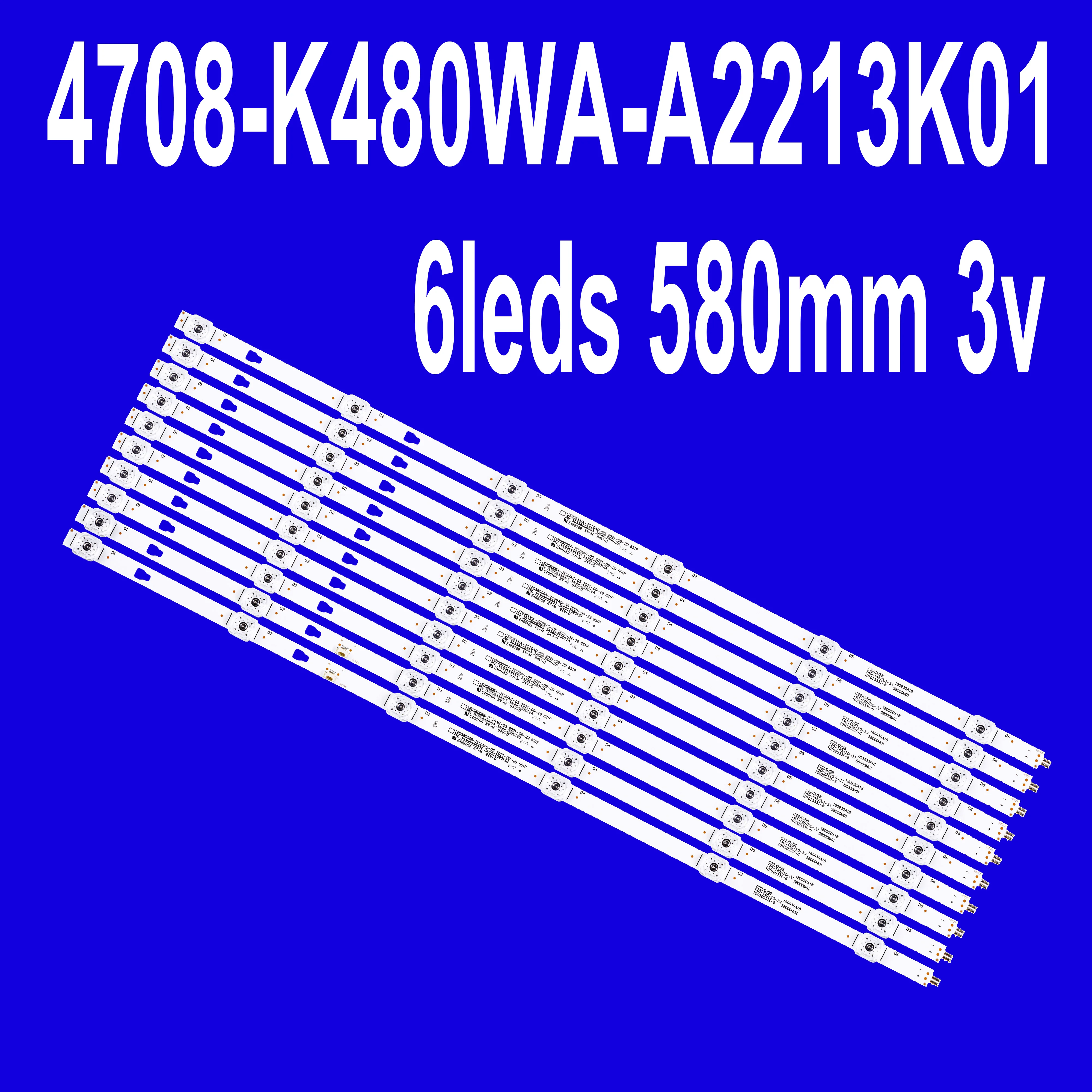 Светодиодная лента подсветки для телевизора 4708-K480WA-A2213K0 48PFA4609/00 KTC K480WD-A
Светодиодная лента подсветки для телевизора 4708-K480WA-A2213K0 48PFA4609/00 KTC K480WD-A