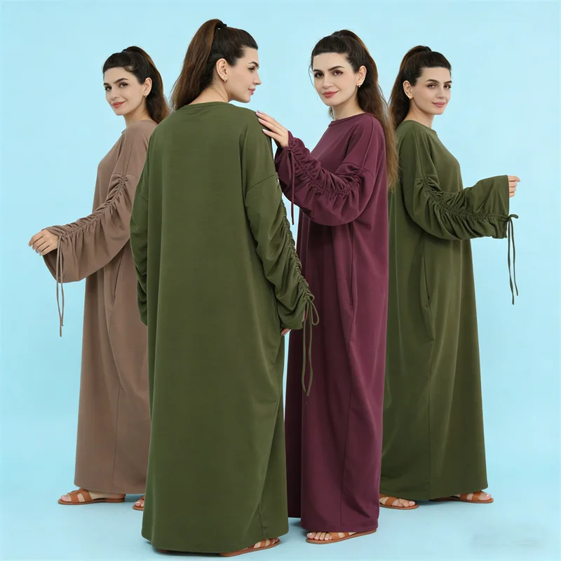 Рамадан Дубай Абая женское мусульманское платье с манжетами на шнурке халат Ид ислам Джалабия Кафтан Марокаин Femme Kebaya платье Абая
Рамадан Дубай Абая женское мусульманское платье с манжетами на шнурке халат Ид ислам Джалабия Кафтан Марокаин Femme Kebaya платье Абая