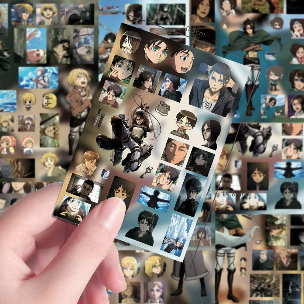 4/8Sheets Eren Jaeger Attack On Titan Stickers Mikasa Ackerman Anime Sticker Scrapbooking Phone Armin Arlert Levi Ackerman Decal
4/8Sheets Eren Jaeger Attack On Titan Stickers Mikasa Ackerman Anime Sticker Scrapbooking Phone Armin Arlert Levi Ackerman Decal