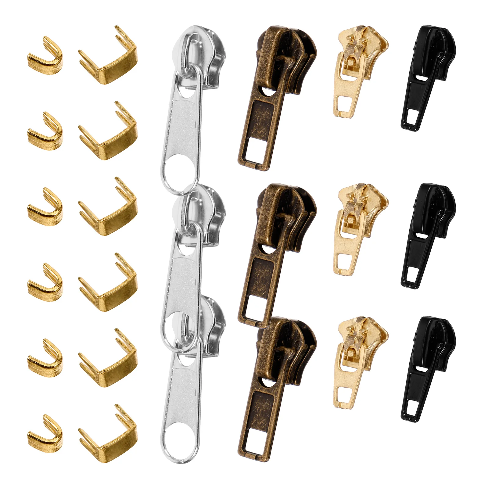 1 set Zipper Accessories Puller Tabs Coats Heads Replacement Zippers Repair Kit Durable Zinc Alloy Copper Backpack Suitcase
1 set Zipper Accessories Puller Tabs Coats Heads Replacement Zippers Repair Kit Durable Zinc Alloy Copper Backpack Suitcase