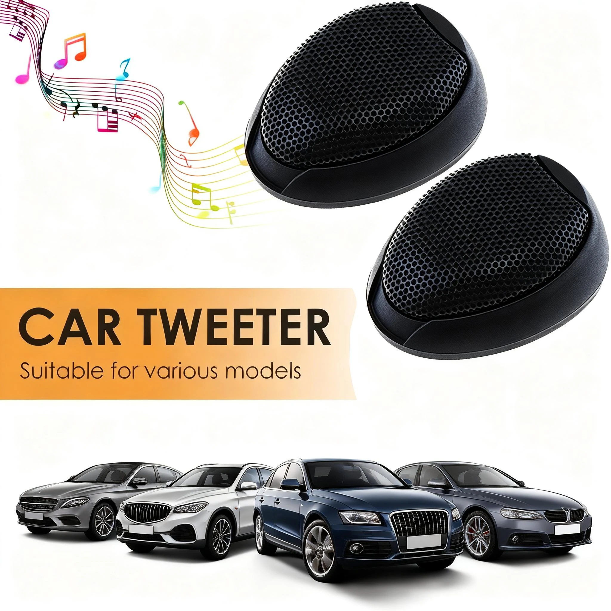High Noise Reduction 1 Pair 1000W Universal Car Dome Tweeter Waterproof Super Power Hifi-level Audio High Frequency Speaker HD
High Noise Reduction 1 Pair 1000W Universal Car Dome Tweeter Waterproof Super Power Hifi-level Audio High Frequency Speaker HD