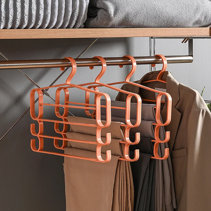 5pcs Multi-functional Non-Slip Multi-Layer Pants Hanger, Closet Hanging Organizer, Prevents Sliding, Keeps Pants Neat & Tidy
5pcs Multi-functional Non-Slip Multi-Layer Pants Hanger, Closet Hanging Organizer, Prevents Sliding, Keeps Pants Neat & Tidy