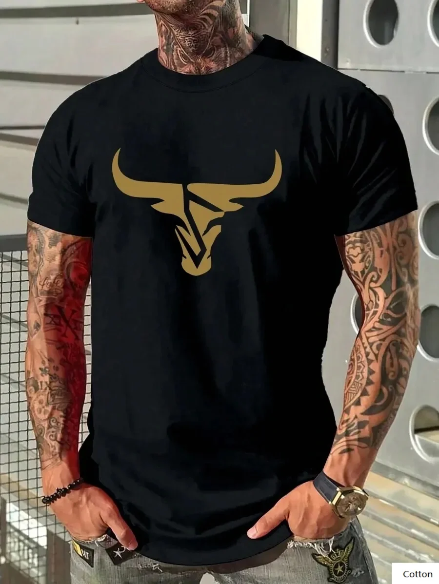 High Quality Cotton T with Bull Head Design Ideal for Individuals Who Want To Stand Out with A Strong and Cool Prin Tee S-4XL
High Quality Cotton T with Bull Head Design Ideal for Individuals Who Want To Stand Out with A Strong and Cool Prin Tee S-4XL