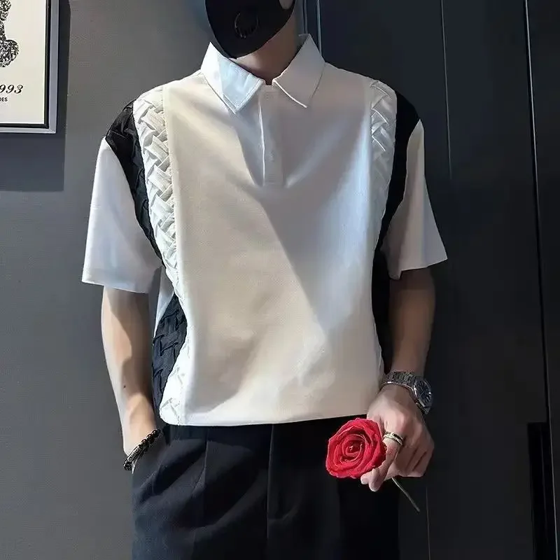Fashion Lapel Button Spliced Casual Short Sleeve Polo Shirts Men Clothing 2024 Summer New Loose Tops Korean Tee Shirt XT60
Fashion Lapel Button Spliced Casual Short Sleeve Polo Shirts Men Clothing 2024 Summer New Loose Tops Korean Tee Shirt XT60