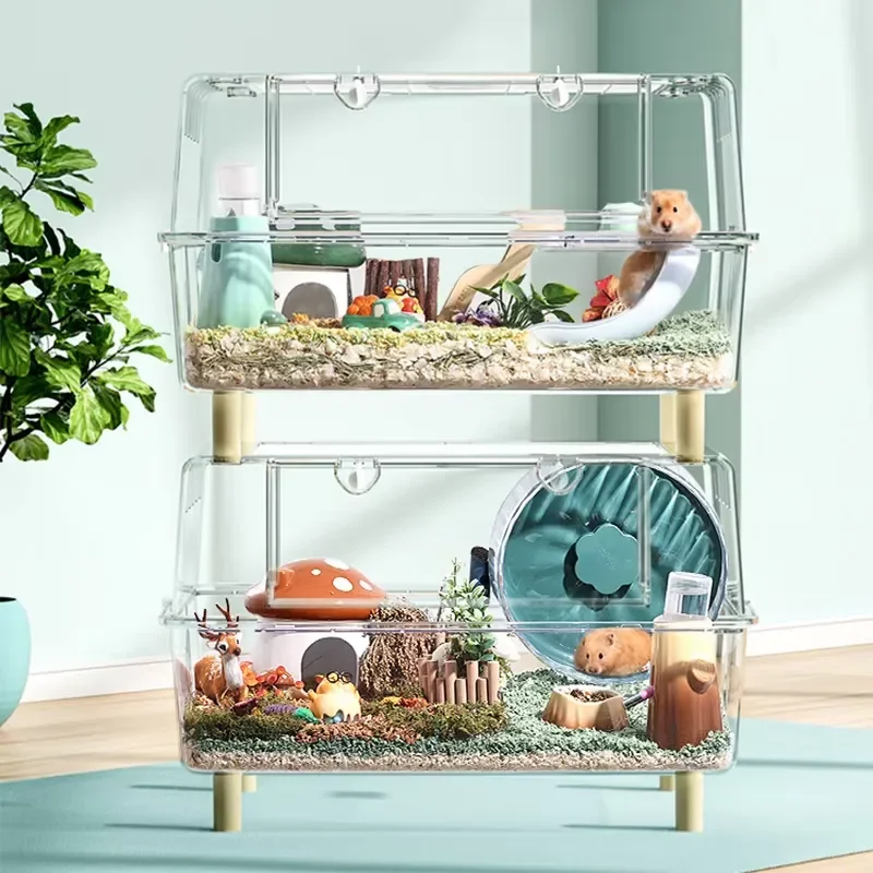 YOELLEN for 60CM Large Size Clear Acrylic Small Pet Cage for Ferret Guinea Pig Hamster Easy Clean House with Big Space
YOELLEN for 60CM Large Size Clear Acrylic Small Pet Cage for Ferret Guinea Pig Hamster Easy Clean House with Big Space