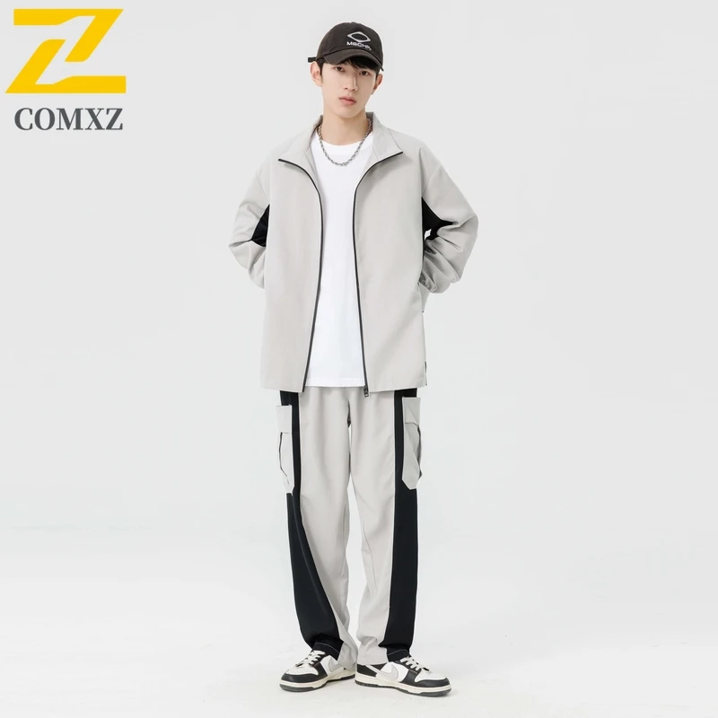 2025 Spring Autumn Men's Sportswear 2-piece Set Color Blocked Zipper Sportswear Jogging Suit Outdoor Casual Suit Sportswear Set
2025 Spring Autumn Men's Sportswear 2-piece Set Color Blocked Zipper Sportswear Jogging Suit Outdoor Casual Suit Sportswear Set