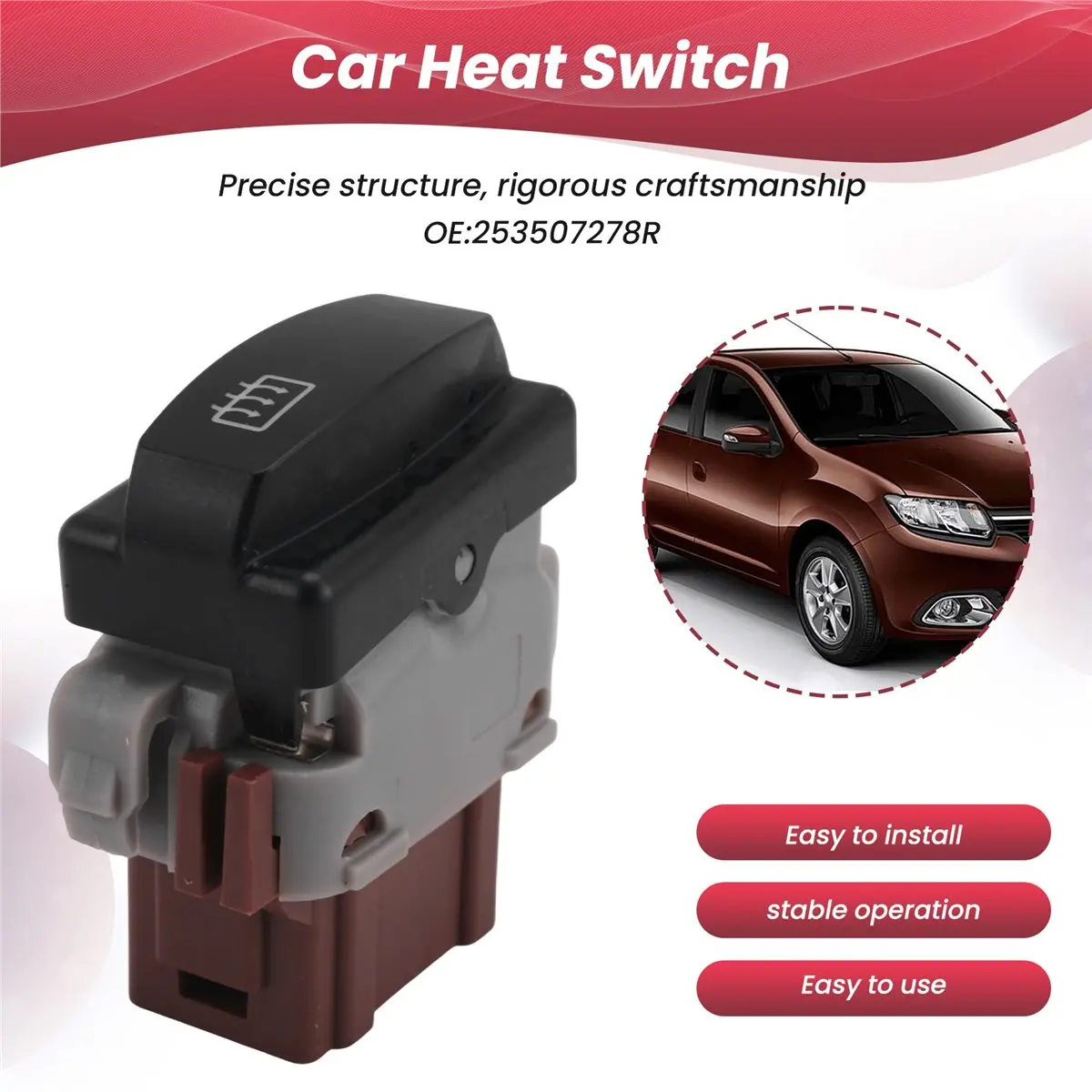 #06D Automotive Parts & Accessories,253507278R Car Heat Switch 25350-7278R 6Pin for Renault Logan (Black)
#06D Automotive Parts & Accessories,253507278R Car Heat Switch 25350-7278R 6Pin for Renault Logan (Black)