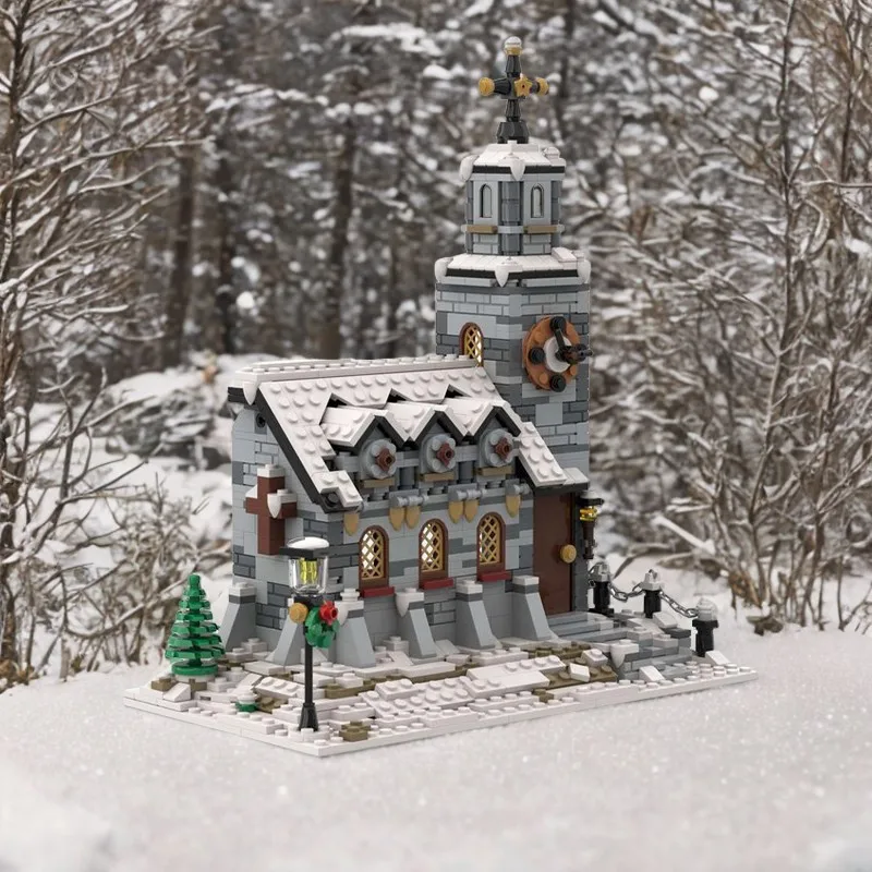 1074 шт. MOC строительные блоки развивающая игрушка маленькая зимняя церковная конструкция креативный подарок для детей Рождественский проект «сделай сам»
1074 шт. MOC строительные блоки развивающая игрушка маленькая зимняя церковная конструкция креативный подарок для детей Рождественский проект «сделай сам»