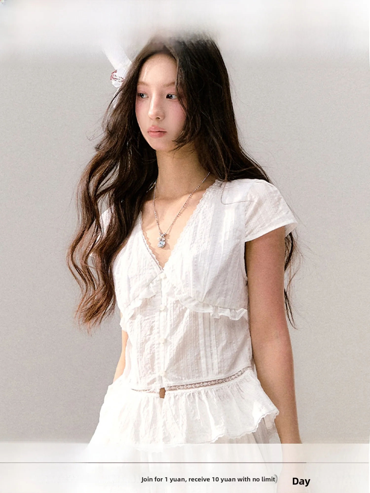 White Lace Hollow out Short Sleeve Shirt Women's Waist Cinched Top Guukahero Vintage Style Splice Gored Skirt Cotton Summer
White Lace Hollow out Short Sleeve Shirt Women's Waist Cinched Top Guukahero Vintage Style Splice Gored Skirt Cotton Summer