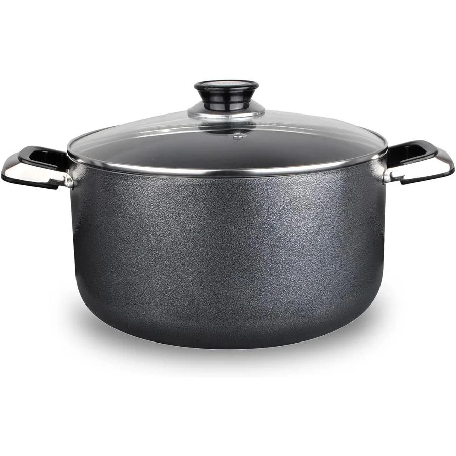 42 Quart Nonstick Stock Pot with Tempered Glass Lid and Carrying Handles for Efficient Braising Boiling and Stewing Durable Mul
42 Quart Nonstick Stock Pot with Tempered Glass Lid and Carrying Handles for Efficient Braising Boiling and Stewing Durable Mul