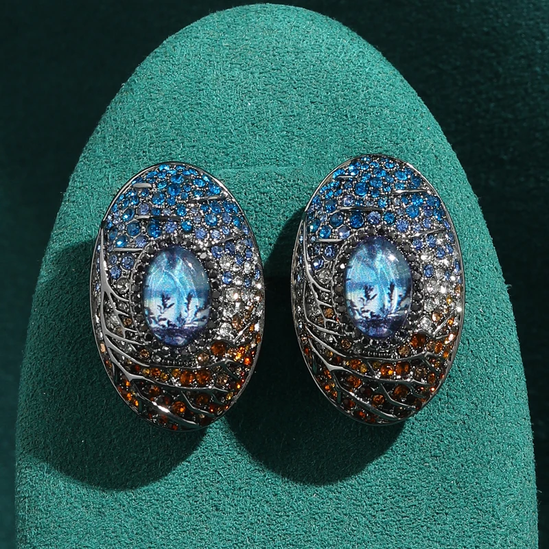 Vintage Oval Rhinestone Stud Earrings For Women Blue White Orange Jewelry Silver Color 2026 High Luxury Party Accessories Trends
Vintage Oval Rhinestone Stud Earrings For Women Blue White Orange Jewelry Silver Color 2026 High Luxury Party Accessories Trends