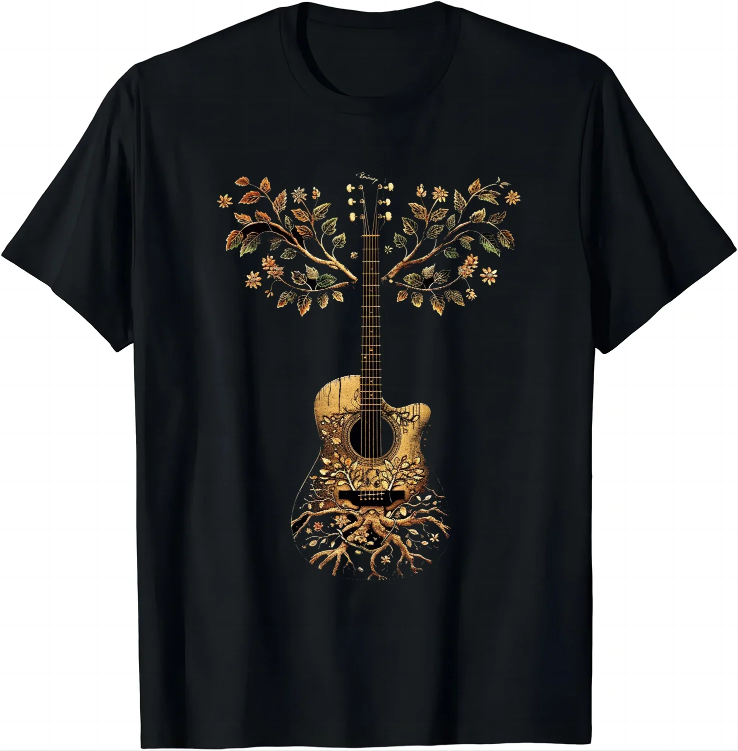 Harmonious Tunes of Nature - Black T-shirt with Guitar & Tree Artwork T Shirt Men Clothing Tops Graphic T Shirts Streetwear
Harmonious Tunes of Nature - Black T-shirt with Guitar & Tree Artwork T Shirt Men Clothing Tops Graphic T Shirts Streetwear