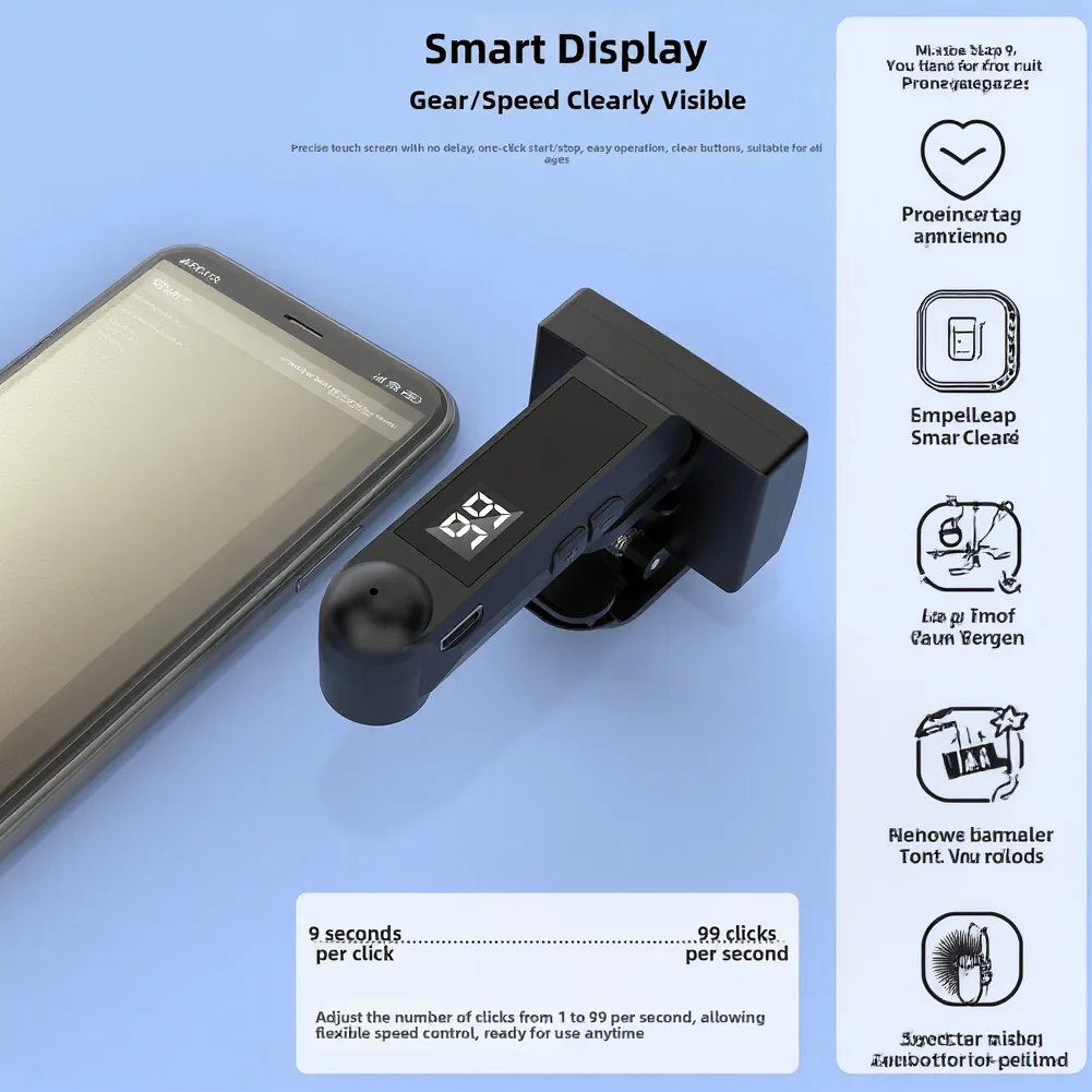 1pc Screen Clicker ABS Rechargeable Smart Automatic Touch Screen Artifact 107 Speed Settings For Effortless Social Media
1pc Screen Clicker ABS Rechargeable Smart Automatic Touch Screen Artifact 107 Speed Settings For Effortless Social Media