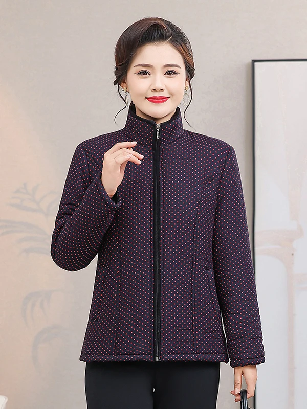 Повседневная свободная хлопковая куртка для женщин среднего и старшего возраста, осенне-зимняя, в горошек, теплая, на молнии, короткая, в стиле Mommy Sle
Повседневная свободная хлопковая куртка для женщин среднего и старшего возраста, осенне-зимняя, в горошек, теплая, на молнии, короткая, в стиле Mommy Sle