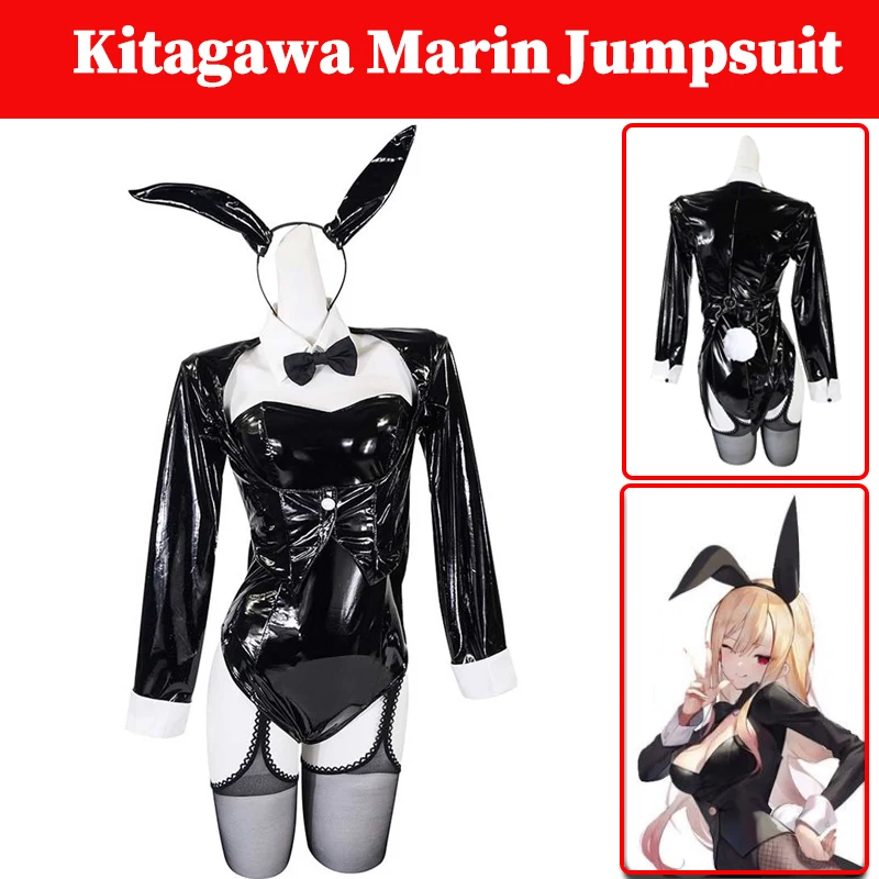 Anime Dress Up Cos Darling Kitagawa Marin Black Bunny Girls Costume Women Cosplay Bodysuits Headgear Set Tail Halloween Suits
Anime Dress Up Cos Darling Kitagawa Marin Black Bunny Girls Costume Women Cosplay Bodysuits Headgear Set Tail Halloween Suits