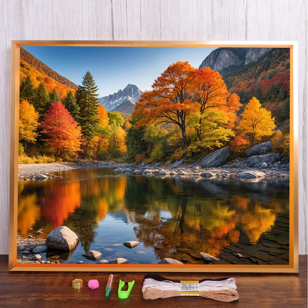 Landscape Lake Printed Fabric Cross-Stitch DIY Embroidery Full Kit Craft Needlework Knitting Sewing Floss Home Decor Mulina
Landscape Lake Printed Fabric Cross-Stitch DIY Embroidery Full Kit Craft Needlework Knitting Sewing Floss Home Decor Mulina