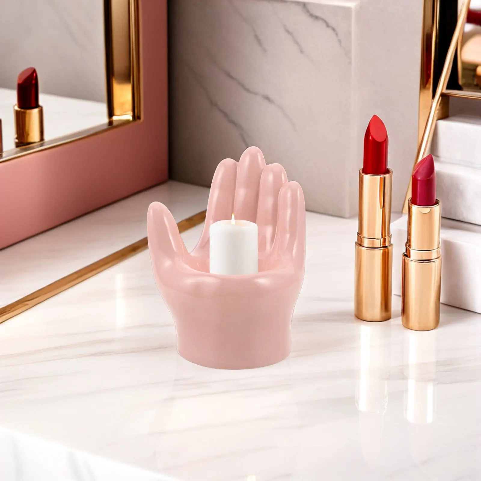 Керамическая подставка для чайных свечей в форме руки, минималистичный дизайн, устойчивое основание, декоративная подставка для домашнего декора
Керамическая подставка для чайных свечей в форме руки, минималистичный дизайн, устойчивое основание, декоративная подставка для домашнего декора