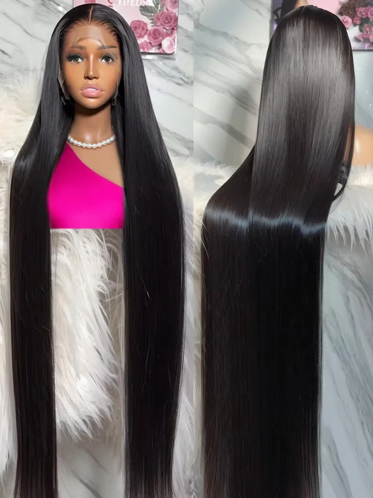 40 46 Inch 300 Density Frontal Wig For Black Women Brazilian Wigs Human Hair 13x6 Bone Straight HD Transparent Lace Front Wigs
40 46 Inch 300 Density Frontal Wig For Black Women Brazilian Wigs Human Hair 13x6 Bone Straight HD Transparent Lace Front Wigs