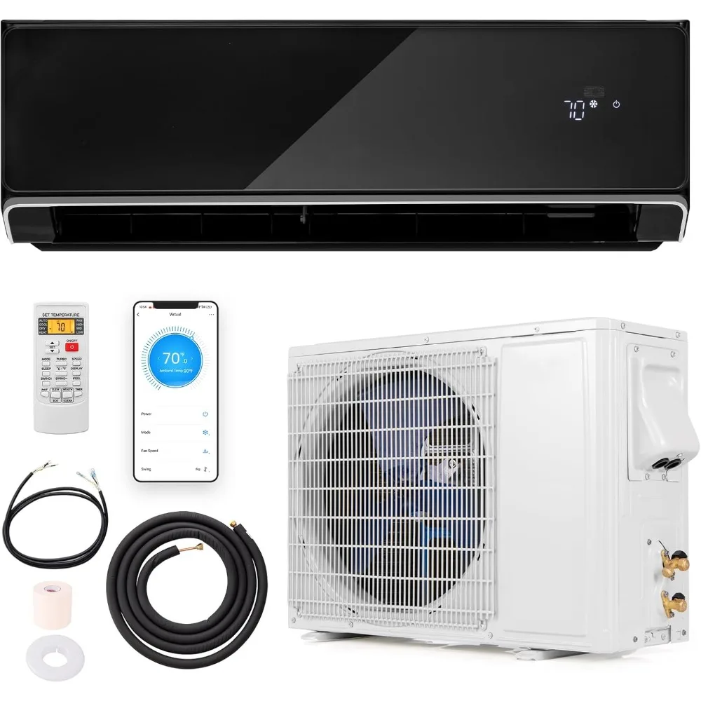 12000 BTU Mini Split Air Conditioner & Heater, Wifi Enabled 22 SEER2 208-230V Pre-Charged Inverter Heat Pump System
12000 BTU Mini Split Air Conditioner & Heater, Wifi Enabled 22 SEER2 208-230V Pre-Charged Inverter Heat Pump System
