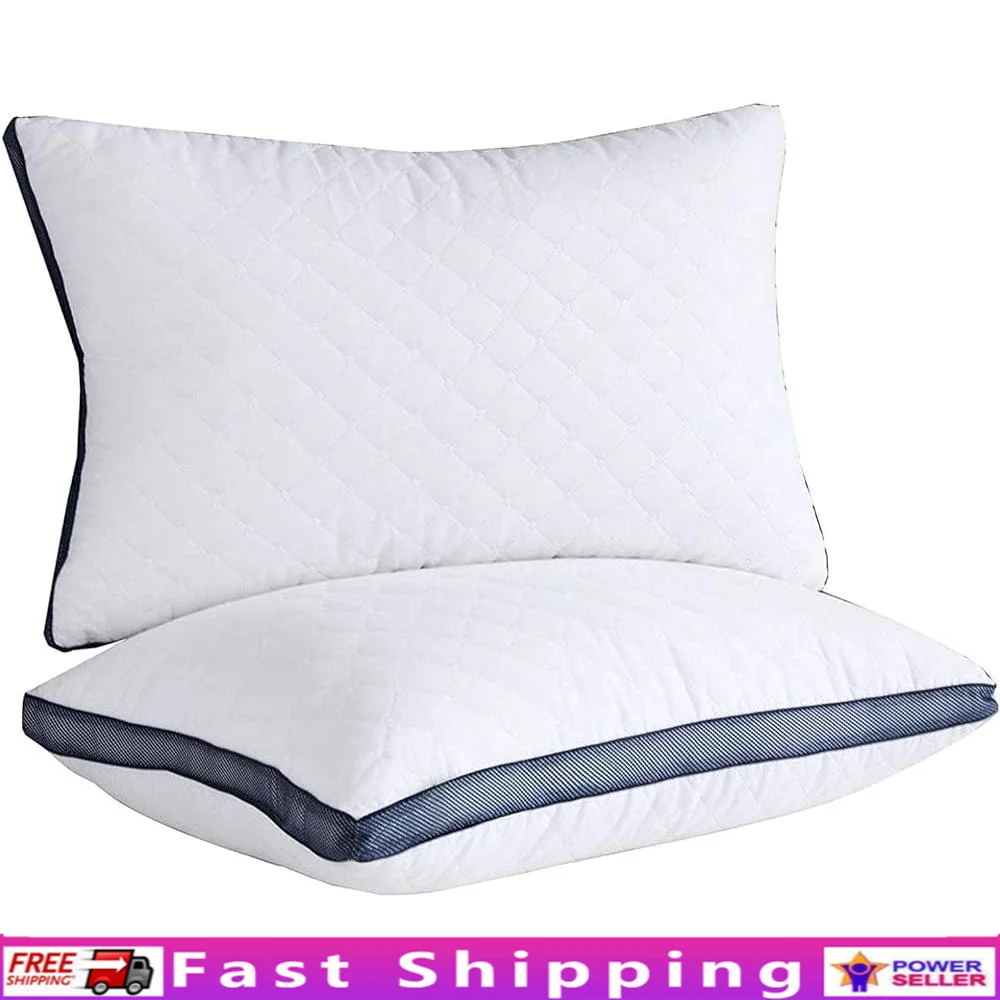 Luxury Hotel Pillows Pack of 2 Microfiber Bed Pillows Side and Back Sleepers Comfortable Support Softness Easy Care
Luxury Hotel Pillows Pack of 2 Microfiber Bed Pillows Side and Back Sleepers Comfortable Support Softness Easy Care