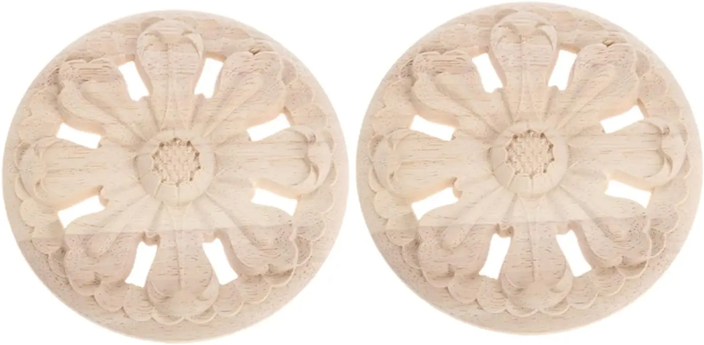 2-Pa Carved Appliques Onlay, 15Cm/5.91In Dia Round Biscuits Pattern Wooden Carving Decals For Door Cabinet Furniture Cupboard
2-Pa Carved Appliques Onlay, 15Cm/5.91In Dia Round Biscuits Pattern Wooden Carving Decals For Door Cabinet Furniture Cupboard