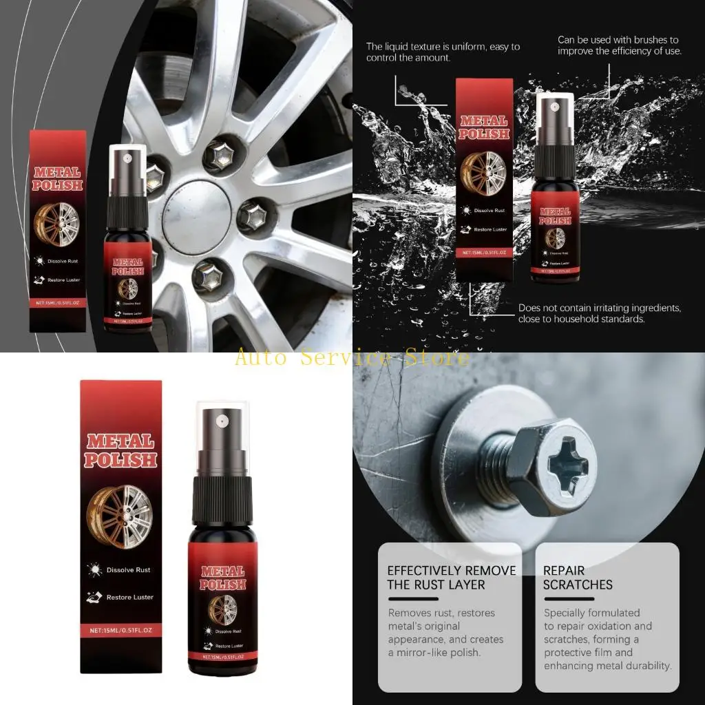 462A Efficient 15ml Automotive Rusts Cleaner Sprays Deep Penetrating Rusts Remover Liquid for Long Lasting Metal
462A Efficient 15ml Automotive Rusts Cleaner Sprays Deep Penetrating Rusts Remover Liquid for Long Lasting Metal