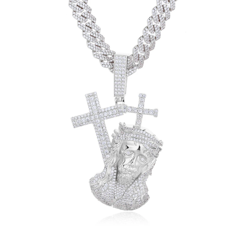 New Style Retro Human Head Cross Micro-Inlaid Zircon Pendant Necklace Unisex Accessory
New Style Retro Human Head Cross Micro-Inlaid Zircon Pendant Necklace Unisex Accessory