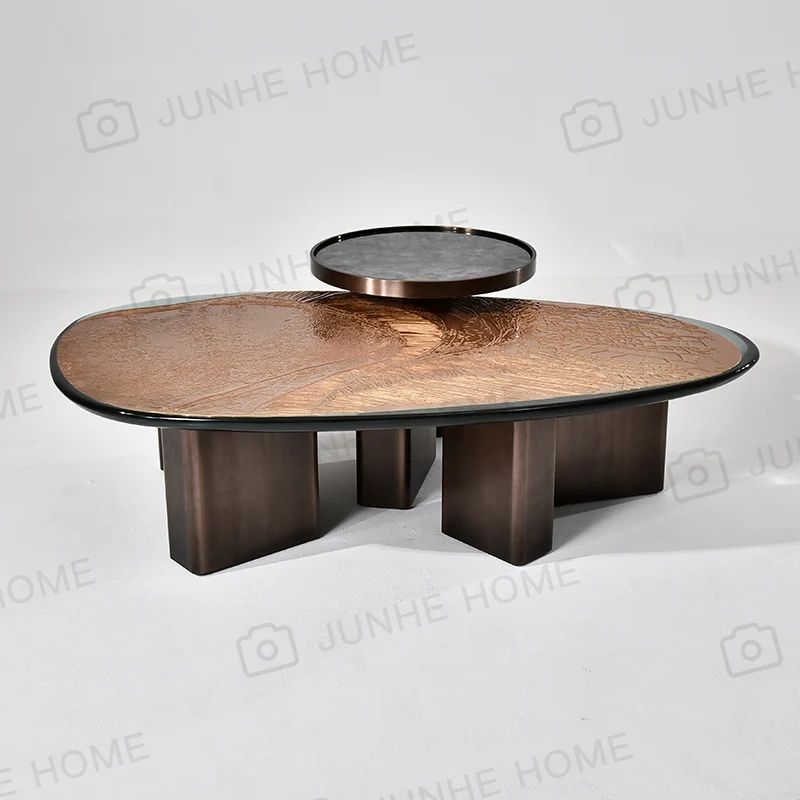 Special-shaped combination marble metal coffee table, designer living room table, furniture customization
Special-shaped combination marble metal coffee table, designer living room table, furniture customization