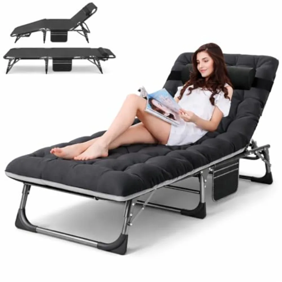 Heavy Duty Outdoor 5-Position Folding Chaise Lounge Chair with Pad Portable Beach Lounge Chair for Sunbathing Patio Pool Lawn D
Heavy Duty Outdoor 5-Position Folding Chaise Lounge Chair with Pad Portable Beach Lounge Chair for Sunbathing Patio Pool Lawn D