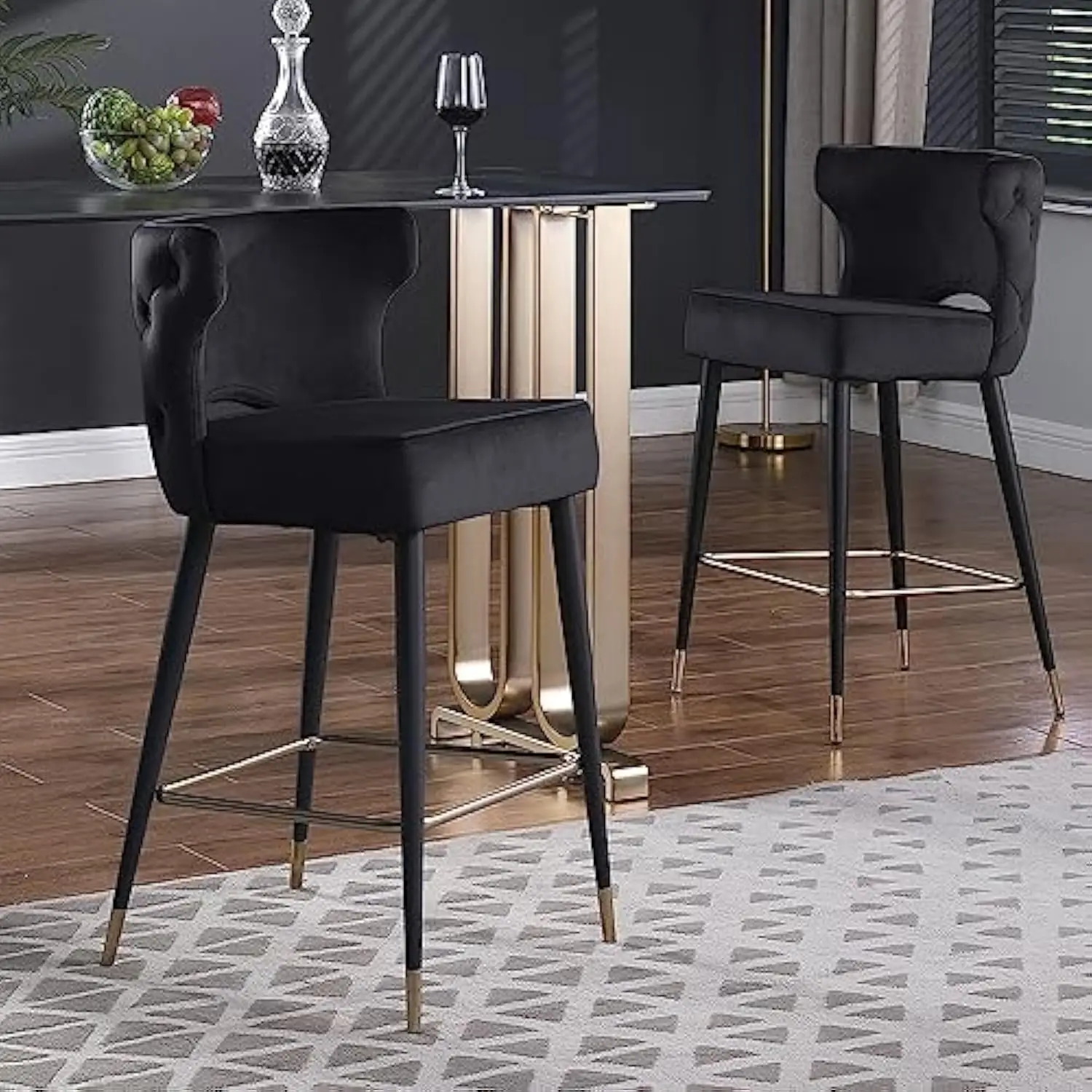 Counter Height Bar Stools Set of 2,Upholstered Kitchen Bar Chair with Footrest, 27 Kitchen Counter Stool Thick Cushion Metal F
Counter Height Bar Stools Set of 2,Upholstered Kitchen Bar Chair with Footrest, 27 Kitchen Counter Stool Thick Cushion Metal F