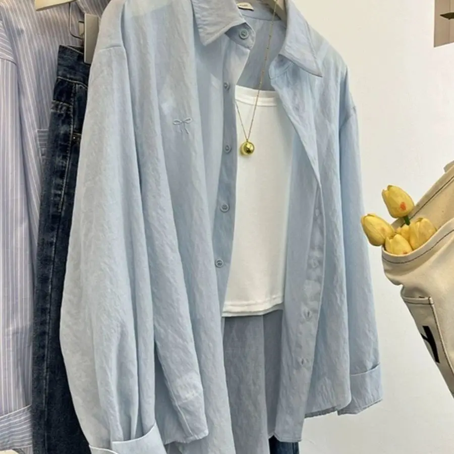 Sun Protection Silk Men's Shirt Thin Long Sleeve Summer Outerwear Collar Casual Loose Fit Regular Sleeve Polyester Fiber
Sun Protection Silk Men's Shirt Thin Long Sleeve Summer Outerwear Collar Casual Loose Fit Regular Sleeve Polyester Fiber