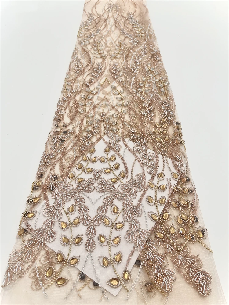 Luxury African Sequins Beaded Lace Fabric 2025 High Quality Lace Stones French Lace Fabric Nigerian Lace Fabrics Party Dress
Luxury African Sequins Beaded Lace Fabric 2025 High Quality Lace Stones French Lace Fabric Nigerian Lace Fabrics Party Dress