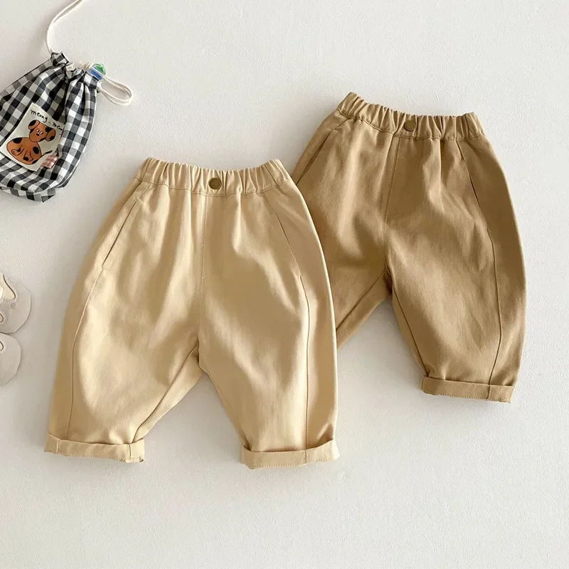 2025 New Spring Kid's Pants Fashion Boys' Solid Color Trousers Korean Style Girls' Cotton Casual Pants
2025 New Spring Kid's Pants Fashion Boys' Solid Color Trousers Korean Style Girls' Cotton Casual Pants