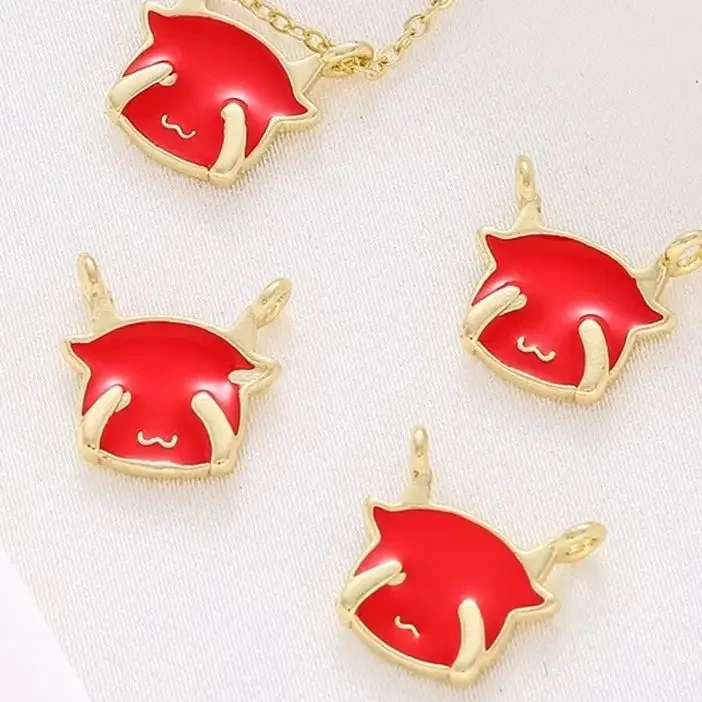 14K Gold Color-Preserving Dripping Oil Niu Double Pendant DIY Handmade Bracelet Necklace Jewelry Accessories
14K Gold Color-Preserving Dripping Oil Niu Double Pendant DIY Handmade Bracelet Necklace Jewelry Accessories