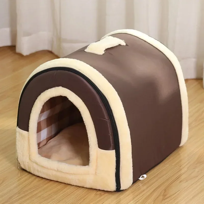 Foldable Dog House Kennel Soft Tent Pet Bed Indoor Enclosed Warm Plush Sleeping Nest Basket with Removable Cushion For Cats Dogs
Foldable Dog House Kennel Soft Tent Pet Bed Indoor Enclosed Warm Plush Sleeping Nest Basket with Removable Cushion For Cats Dogs