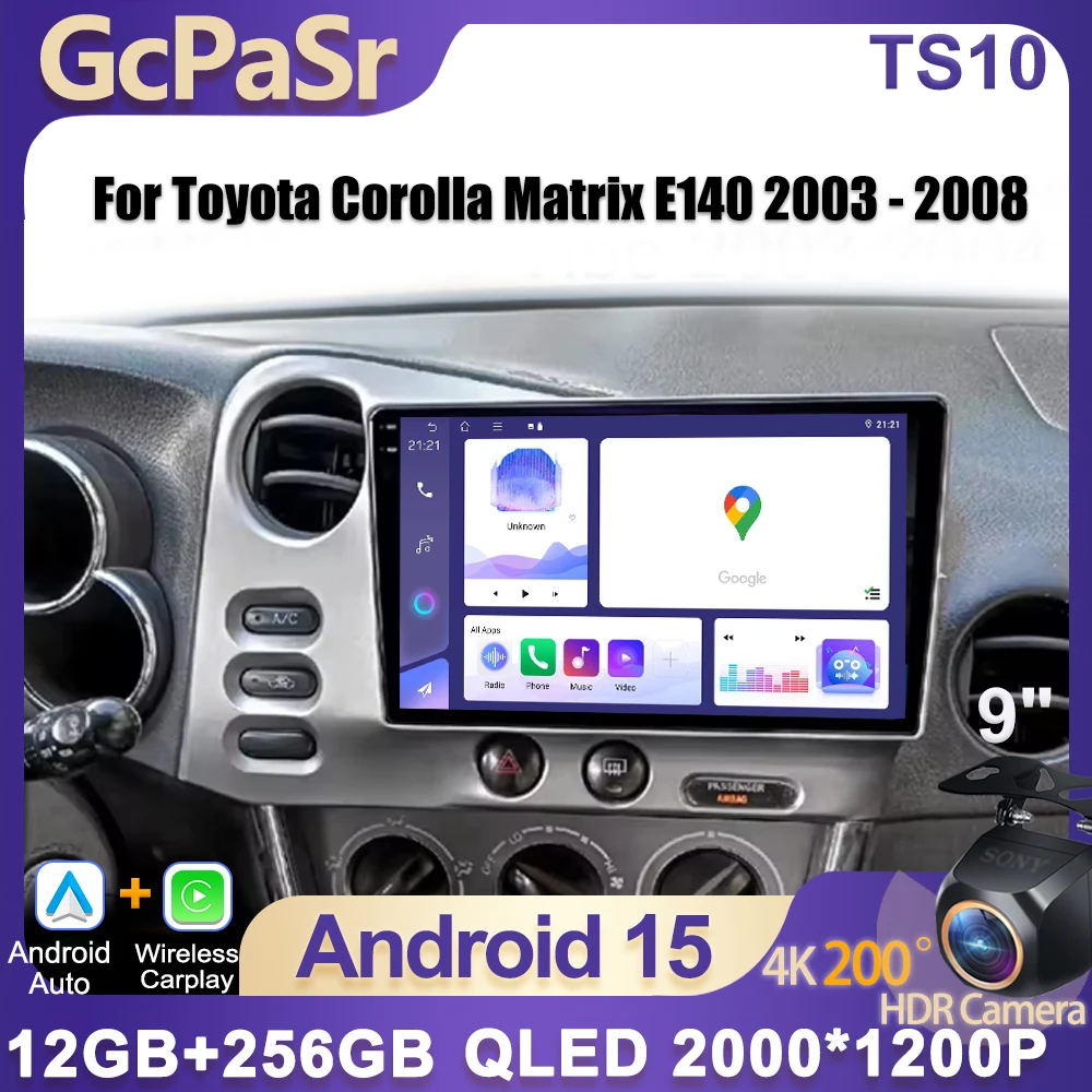 Android 14 Car Radio For Toyota Corolla Matrix E140 2003 - 2008 For PONTIAC Vibe 2003 2004 Audio CarPlay gps tracker
Android 14 Car Radio For Toyota Corolla Matrix E140 2003 - 2008 For PONTIAC Vibe 2003 2004 Audio CarPlay gps tracker