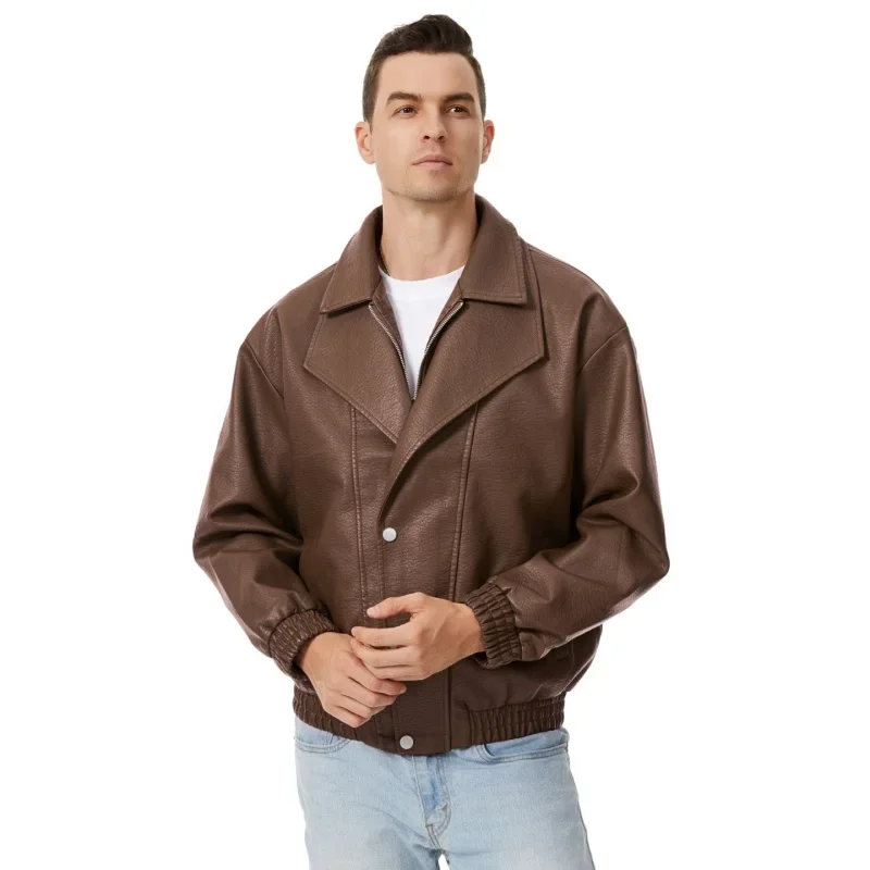 Men's Fake Two Leather Jackets Plus Size Men's Jacket Korean Fashion PU Leather Jacket Mens Trendy Casual Black Zipper Jacket
Men's Fake Two Leather Jackets Plus Size Men's Jacket Korean Fashion PU Leather Jacket Mens Trendy Casual Black Zipper Jacket