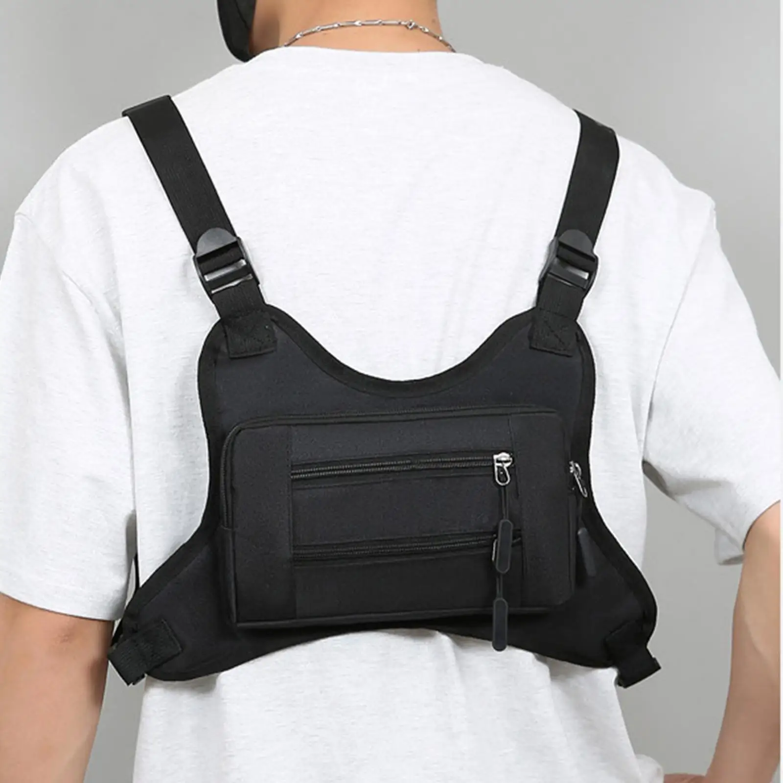 Oxford Cloth Men Chest Bag Breathable Vest Pack with Quick Access Zippers for Outdoor Travel Workouts
Oxford Cloth Men Chest Bag Breathable Vest Pack with Quick Access Zippers for Outdoor Travel Workouts