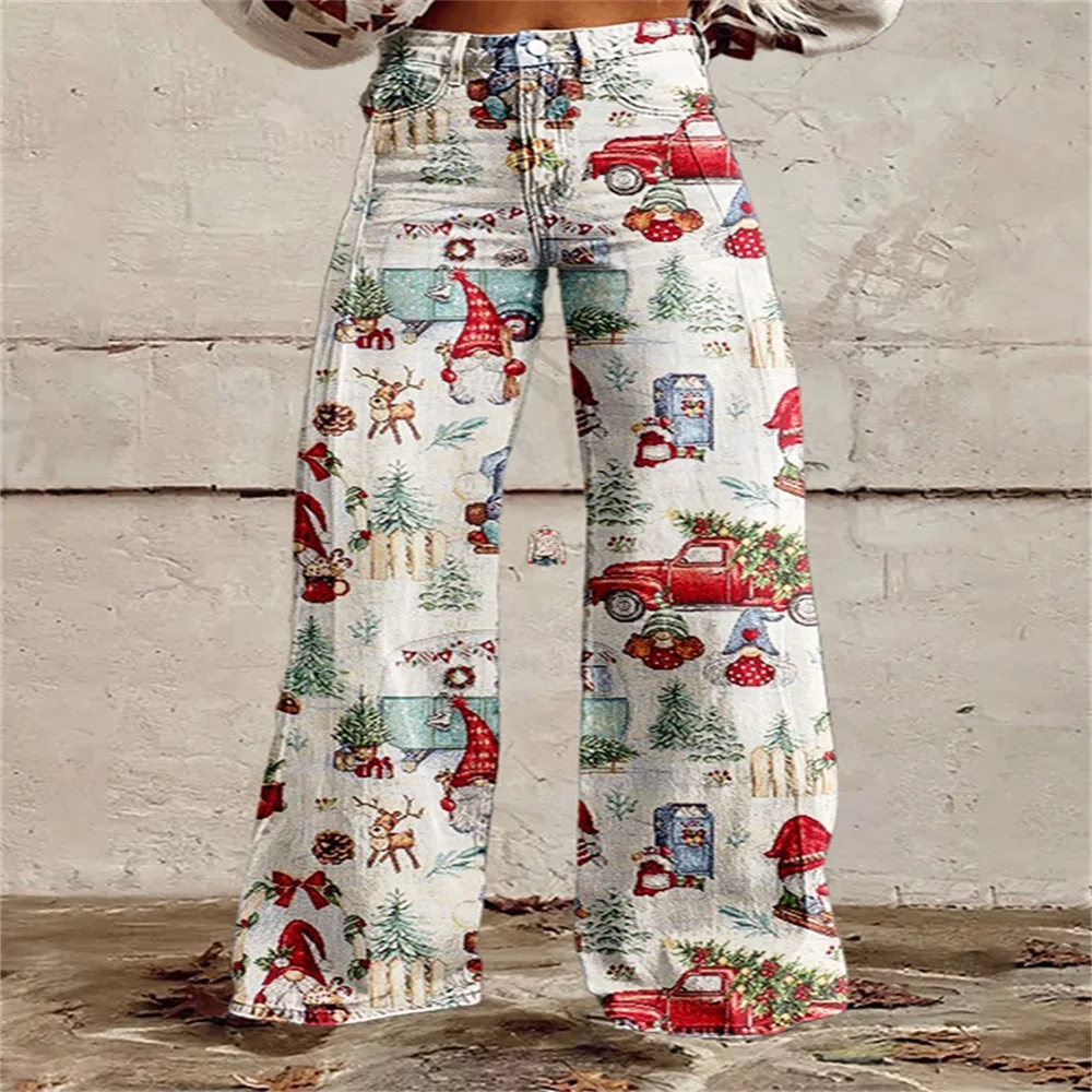 2026 European and american retro style 70s wide leg pants, spring and autumn new style fake jeans style women's printed pants
2026 European and american retro style 70s wide leg pants, spring and autumn new style fake jeans style women's printed pants
