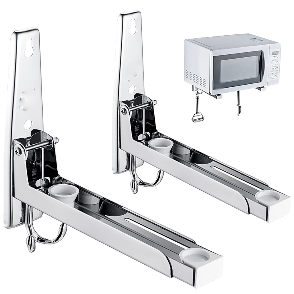 Stainless Steel Microwave Oven Rack Wall-Mounted Kitchen Retractable Foldable Microwave Oven Shelf Oven Bracket Organizer Shelf
Stainless Steel Microwave Oven Rack Wall-Mounted Kitchen Retractable Foldable Microwave Oven Shelf Oven Bracket Organizer Shelf
