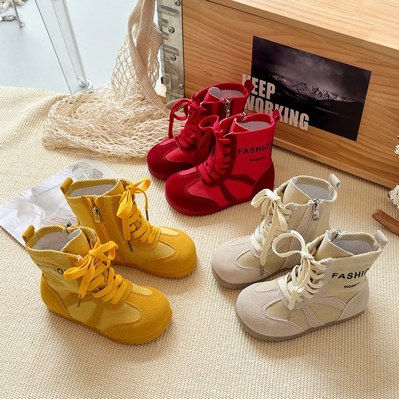 Kids Fashion Boots Colorful Soft Sole Children Short Boots Round Toes Breathable 2025 Autumn New Boys Girls Sweet Boots Non-slip
Kids Fashion Boots Colorful Soft Sole Children Short Boots Round Toes Breathable 2025 Autumn New Boys Girls Sweet Boots Non-slip