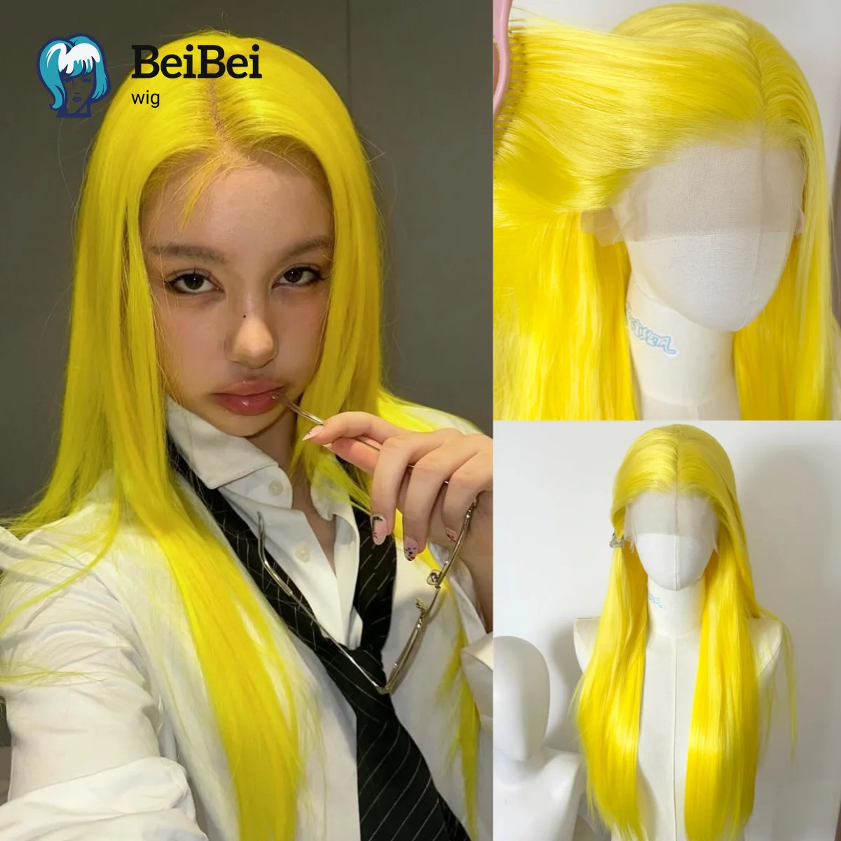 Yellow Lace Front Wig for Women 13*4 Long Straight Lace Wigs Natural High-temperature Resistant Synthetic Lace Wigs for Cosplay
Yellow Lace Front Wig for Women 13*4 Long Straight Lace Wigs Natural High-temperature Resistant Synthetic Lace Wigs for Cosplay