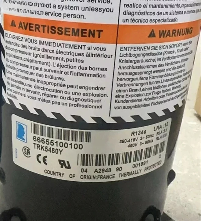 TRK5450Y компрессор кондиционера 38cc трехфазный источник питания с большим объемом 380 В
TRK5450Y компрессор кондиционера 38cc трехфазный источник питания с большим объемом 380 В