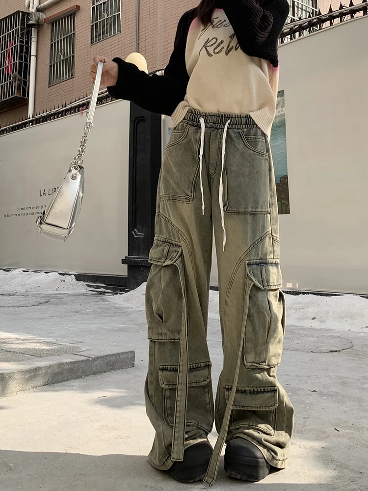 WCFCX STUDIO Women Fashion Wide Leg Baggy Jeans Streetwear Vintage Baggy Denim Pants Lady Korean Oversized Casual Trousers
WCFCX STUDIO Women Fashion Wide Leg Baggy Jeans Streetwear Vintage Baggy Denim Pants Lady Korean Oversized Casual Trousers