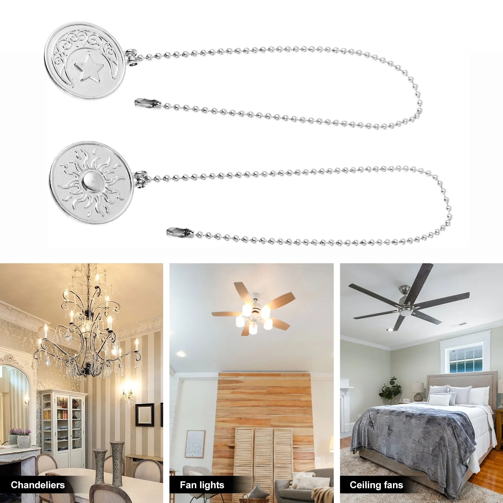 2 Pcs Zinc Alloy Chain Decor Extension for Ceiling Fan Pull Chains Lights with Retro Pendant Home Lighting Accessories
2 Pcs Zinc Alloy Chain Decor Extension for Ceiling Fan Pull Chains Lights with Retro Pendant Home Lighting Accessories