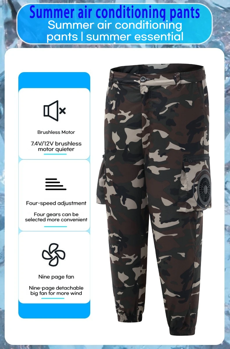 2025 New Intelligent Technology Fan Cooling Pants Outdoor Heatstroke Prevention Breathable Work and Leisure Pants
2025 New Intelligent Technology Fan Cooling Pants Outdoor Heatstroke Prevention Breathable Work and Leisure Pants