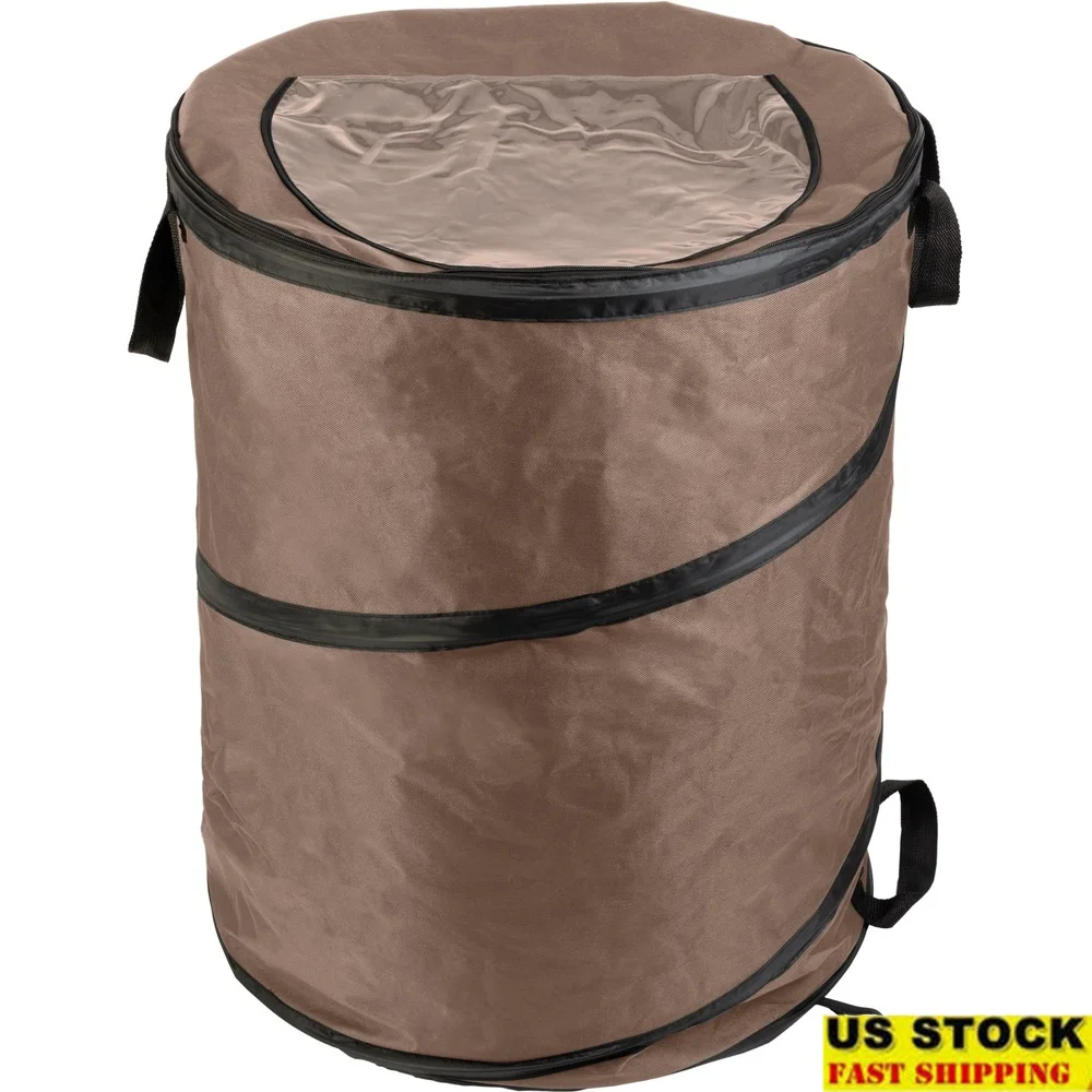 46 Gallon Collapsible Pop Up Trash Can Portable Outdoor Waste Bin with Zippered Lid and Ground Stakes Camping Yard Cleanup
46 Gallon Collapsible Pop Up Trash Can Portable Outdoor Waste Bin with Zippered Lid and Ground Stakes Camping Yard Cleanup