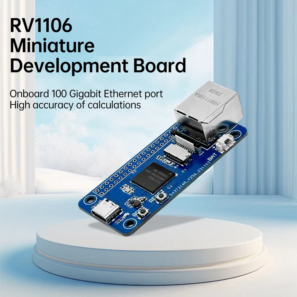 Exquisite-RV1106 Linux Development Board RISC-V Architecture 256MB Flash 100Mbps Ethernet Port Artificial Intelligence Board
Exquisite-RV1106 Linux Development Board RISC-V Architecture 256MB Flash 100Mbps Ethernet Port Artificial Intelligence Board